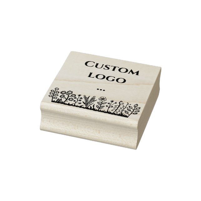 Briefmarke aus Kautschuk mit dem farbigen Logo Gummistempel (Stempel)