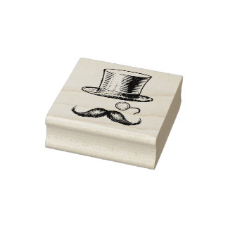 Briefmarke aus Kautschuk mit Vintagem Schnurrbart, Gummistempel