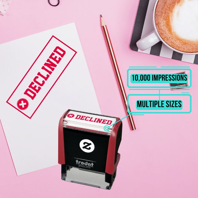 Briefmarke aus Kautschuk Permastempel (Use this stamp to approve/decline invoices or other documents.)