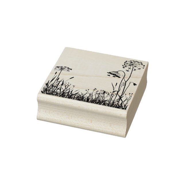 Briefmarke aus Kautschuk - Wilde Blume - Wiese Gummistempel (Stempel)