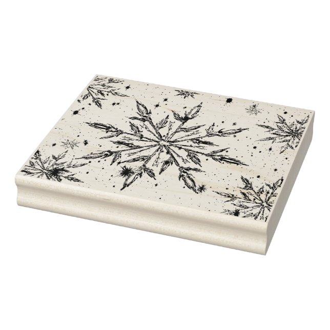 Briefmarke aus Schneeflocken Gummistempel (Stempel)