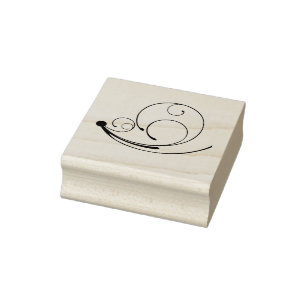 Briefmarke aus schwirlem Gummi Gummistempel