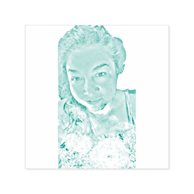 Briefmarke aus selbstfarbigem Kautschuk Permastempel (Design)