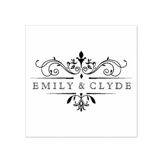 Briefmarke aus Vintagem Monogramm-Kautschuk Gummistempel