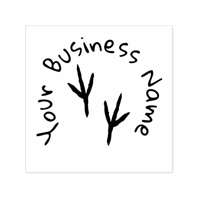 Briefmarke aus Zirkeltext und Bird Print Self Inki Permastempel (Design)