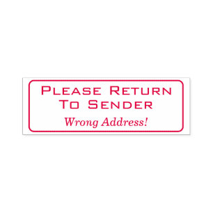Briefmarke "Bitte zurück zum Absender" Permastempel
