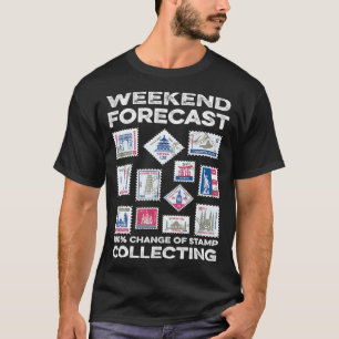 Briefmarke Collectors Funny Weekend for T-Shirt