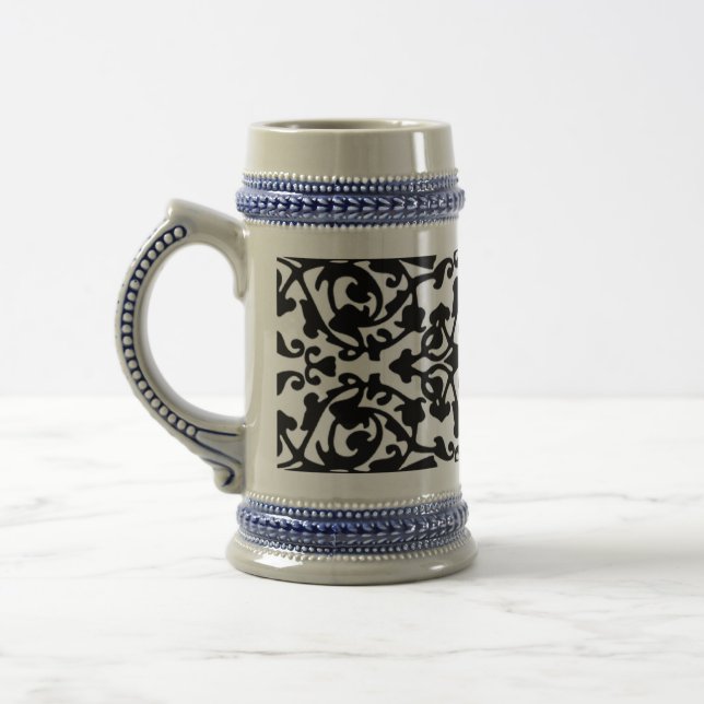 Briefmarke-Damast Bierglas (Links)