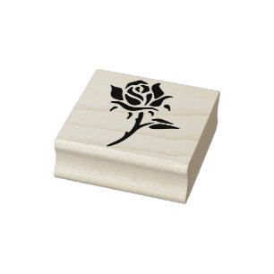 Briefmarke der abstrakten Rose Gummistempel
