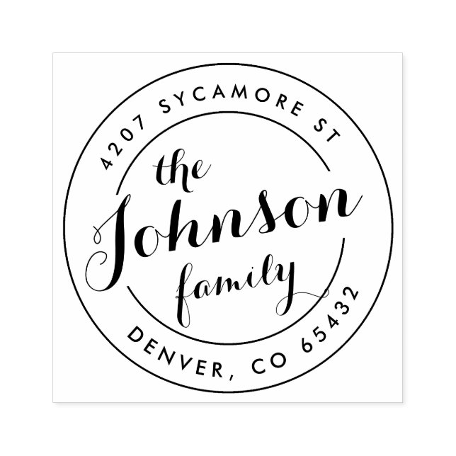 Briefmarke der benutzerdefinierten Round-Rücksende Gummistempel (Prägung)