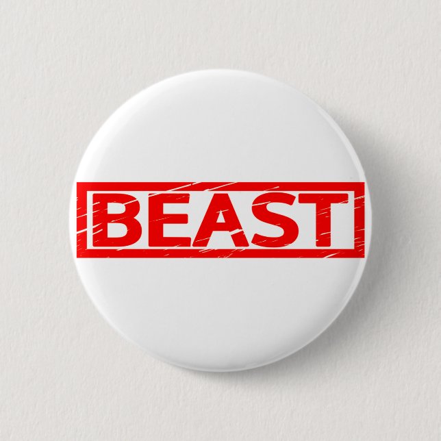 Briefmarke der Bestie Button (Vorderseite)