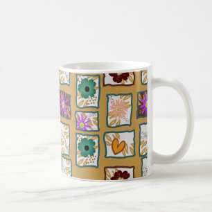 Briefmarke der Blume Kaffeetasse