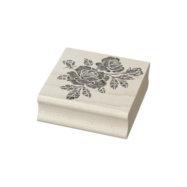Briefmarke der botanischen Rose Gummistempel (Stempel)