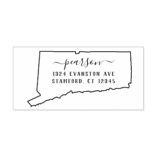 Briefmarke der Connecticut-Rücksendeadresse Permastempel