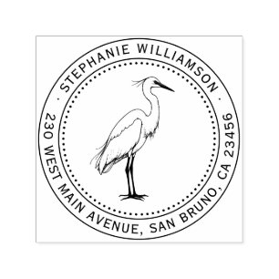 Briefmarke der Egret Circle Rücksendeadresse Permastempel