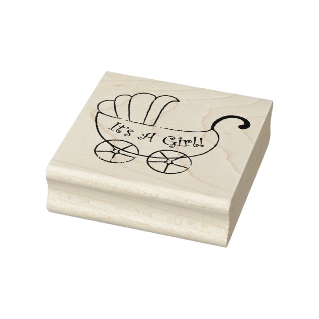 Briefmarke der Holzkunst/Es ist ein Mädchen mit Ki Gummistempel (Stempel)