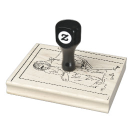 Briefmarke der Holzkunst Gummistempel
