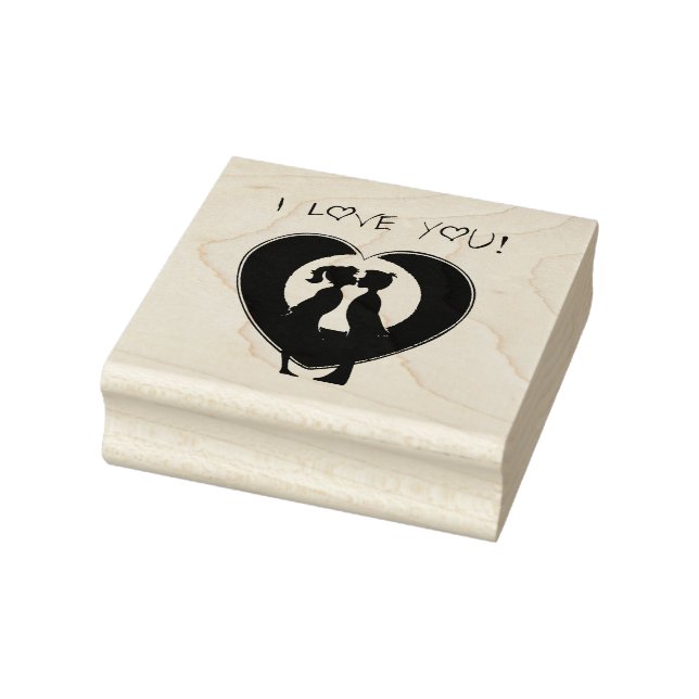 Briefmarke der Holzkunst/I-Liebe Gummistempel (Stempel)