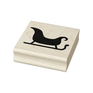 Briefmarke der Holzkunst/Schlitten Gummistempel