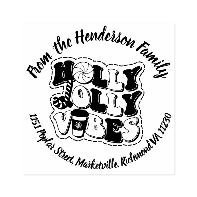 Briefmarke der Holzkunst - Weihnachten Gummistempel (Prägung)