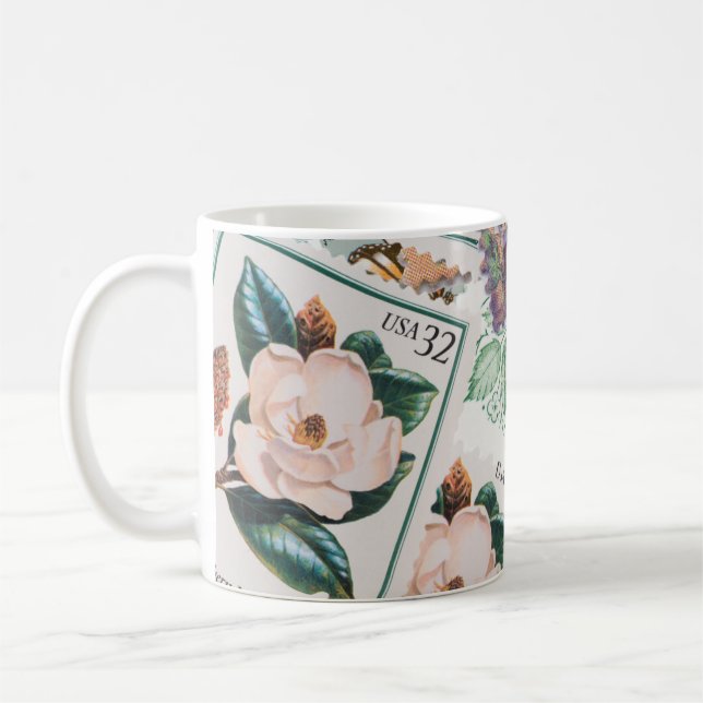 Briefmarke der hübschen Blume Kaffeetasse (Links)
