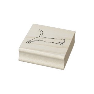 Briefmarke der Katzenkunst überspringen Gummistempel