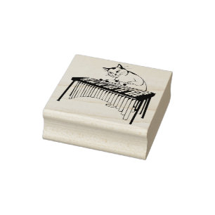 Briefmarke der Katzenmusik Gummistempel