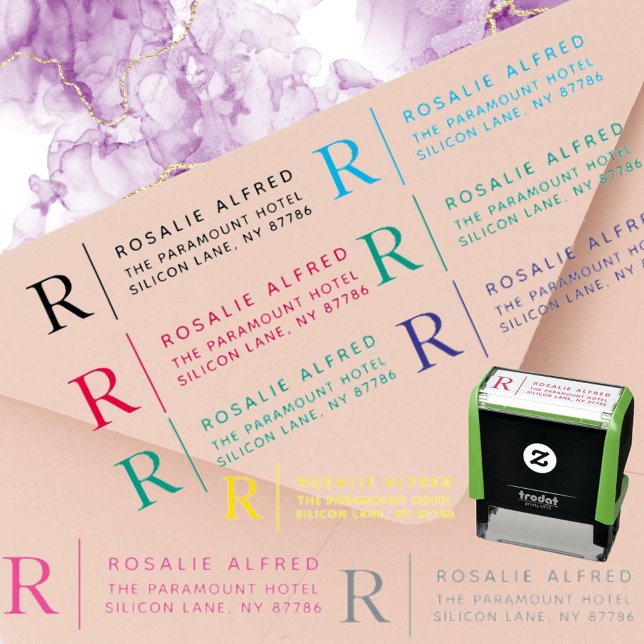 Briefmarke der klassischen Monogramm-Selbstfärbung Permastempel (Von Creator hochgeladen)