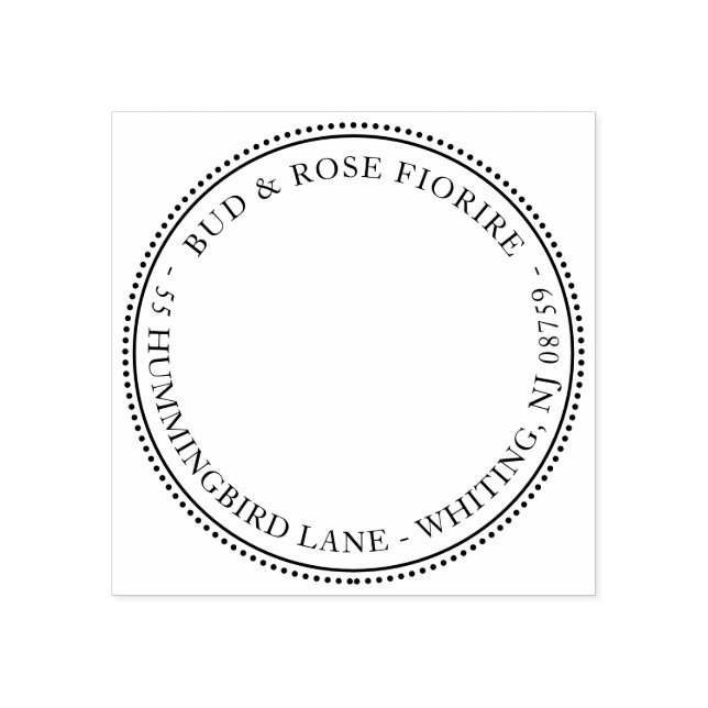 Briefmarke der Kolibris-Rücksendeadresse Gummistempel (Prägung)