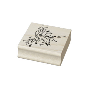 Briefmarke der legendären Drachenkunst Gummistempel