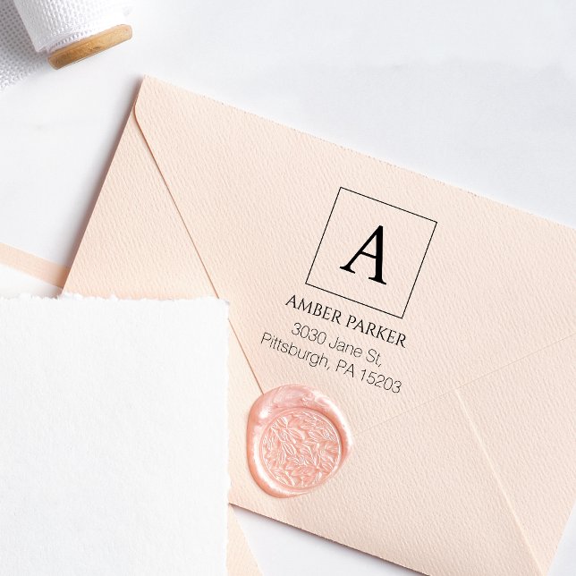 Briefmarke der modernen Rücksendeadresse Permastempel (Von Creator hochgeladen)