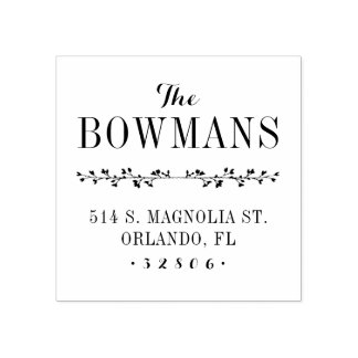 Briefmarke der Monogram-Adresse Gummistempel