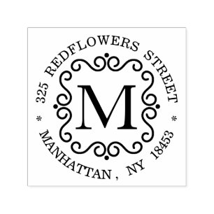 Briefmarke der Monogram-Adresse Permastempel