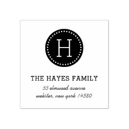 Briefmarke der Monogramm-Adressen für die punktför Gummistempel