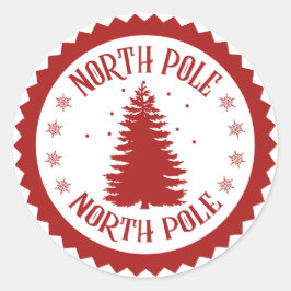 Briefmarke der Nordpol-Zustellung Runder Aufkleber