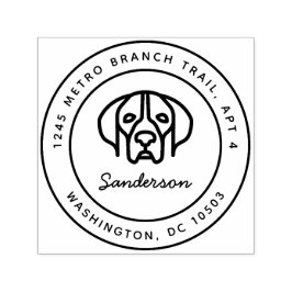 Briefmarke der Pointer Hunde Rücksendeadresse Selb Permastempel