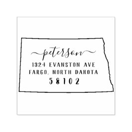 Briefmarke der Rücksendeadresse Nord-Dakota Permastempel