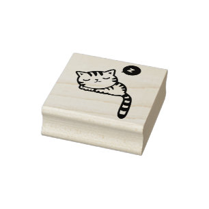 Briefmarke der schlafenden Kätzchen Gummistempel