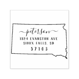 Briefmarke der South Dakota Rücksendeadresse Permastempel