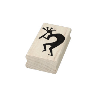 Briefmarke der Stammesflötenspieler Gummistempel