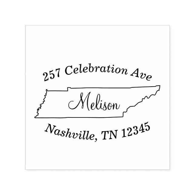 Briefmarke der Tennessee-Rücksendeadresse Permastempel (Design)