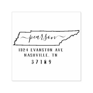 Briefmarke der Tennessee-Rücksendeadresse Permastempel