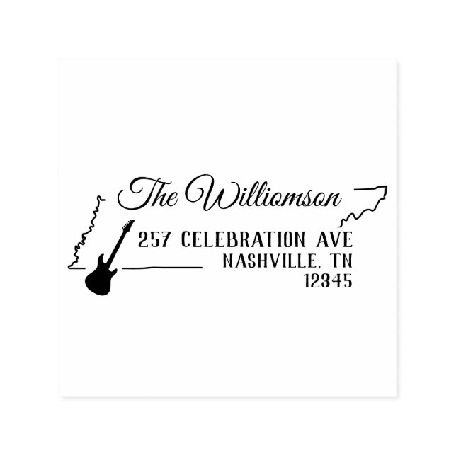 Briefmarke der Tennessee-Rücksendeadresse Permastempel (Design)