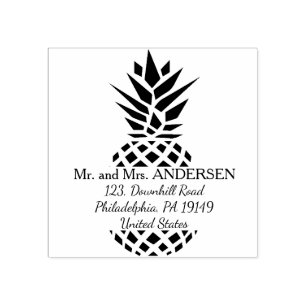 Briefmarke der tropischen Adresse   Ananas-Briefma Gummistempel