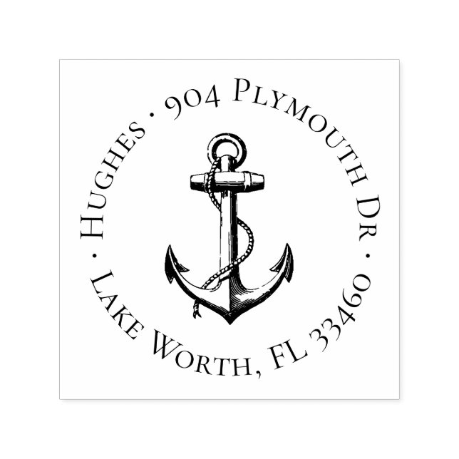 Briefmarke der Vintagen Ankeradresse Permastempel (Design)