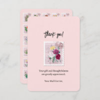 Briefmarke der Vintagen Blume E-Mail-Carrier Viele