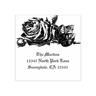 Briefmarke der Vintagen Rose Gummistempel