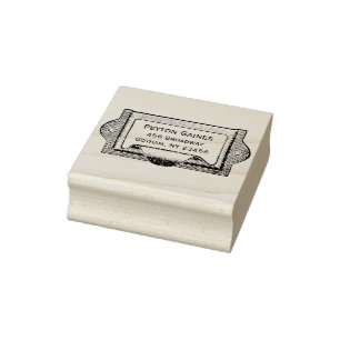 Briefmarke der Vintagen Schubladenanschrift Gummistempel