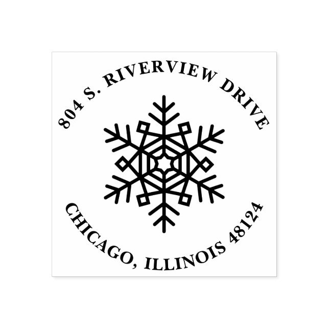 Briefmarke der Weihnachtsfeier mit Schneeflocken Gummistempel (Prägung)