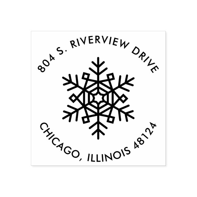 Briefmarke der Weihnachtsfeier mit Schneeflocken Gummistempel (Prägung)